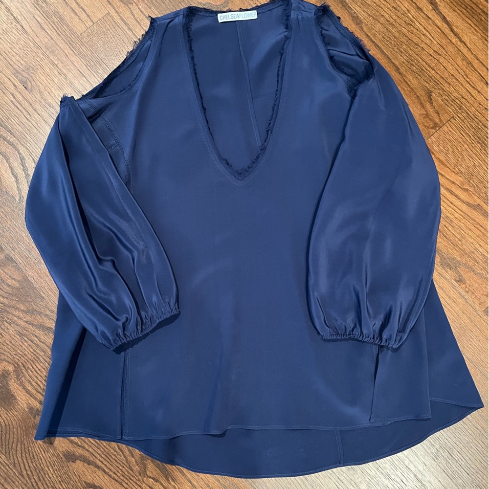 Chelsea Flowers v-neck silk blouse